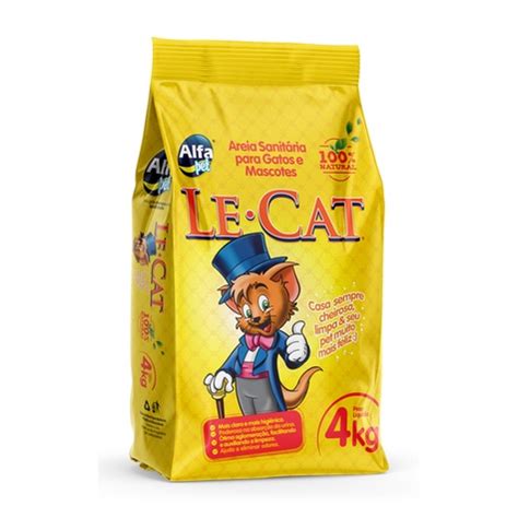 Areia Higiênica Tradicional Sanitária para Gatos Le Cat 4kg